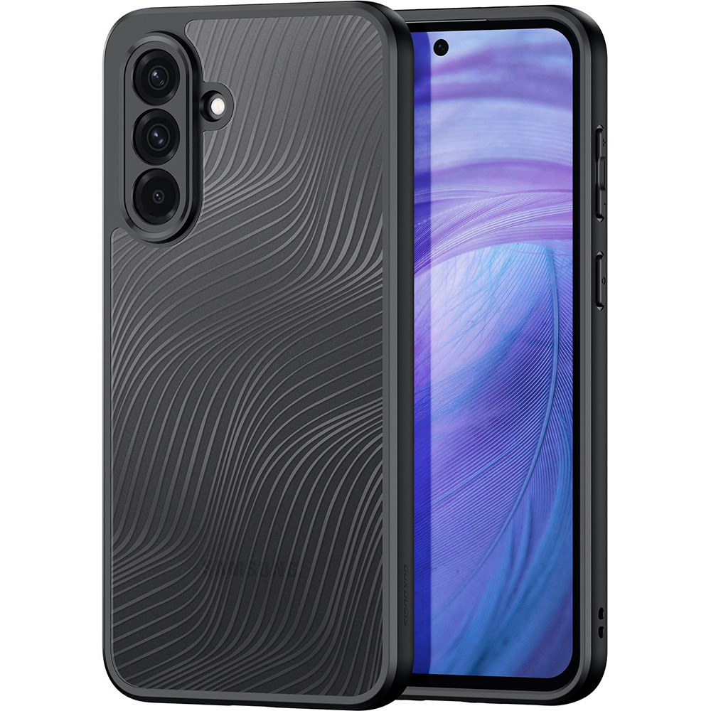 Etui Dux Ducis AIMO do Galaxy A56 5G / A36 5G, przezroczyste z czarną ramką